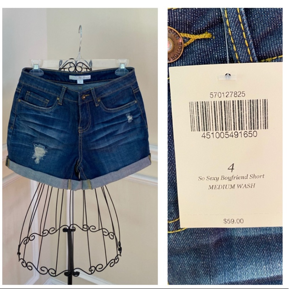 NWT Boston Proper Boyfriend Short Medium Wash